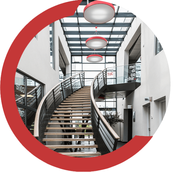 Hall intérieur du Centre Médical du Chablais
